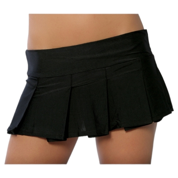 90s Y2K Pleated Mini Skirt Black - Picture 2 of 6